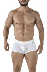 White Xtremen 91209B microfiber trunks with textured subtle pattern and small logo on the waistband