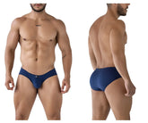 Navy blue textured men’s briefs Xtremen 91210B made of microfiber for comfortable everyday wear