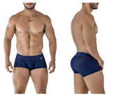 Navy blue Xtremen 91212B microfiber mesh briefs with pink trim and subtle logo on the waistband