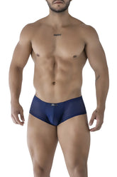 Navy blue perforated mesh men’s briefs xtremen 91216b microfiber trunks featuring breathable dark blue fabric
