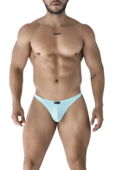 Light blue seamless microfiber briefs with a subtle Xtremen brand tag at the waistband in color seawater