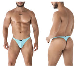 Light blue Xtremen 91217 microfiber thong with a small black logo on the front color seawater