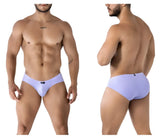 Xtremen 91218 lilac microfiber men’s briefs with smooth form-fitting design and small waistband logo