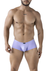 Light purple form-fitting xtremen 91219 microfiber trunks with smooth elastic waistband and subtle front logo