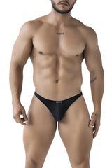 Black xtremen 91224 microfiber bikini briefs with mesh fabric and subtle front logo detail