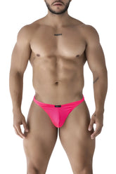 Bright pink xtremen 91226 microfiber thongs with snug form-fitting mesh briefs design in fuchsia color