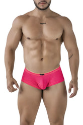 Xtremen 91228 microfiber trunks in bright pink mesh with yellow trim and a small black brand tag