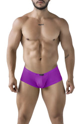 Purple xtremen 91228 microfiber trunks with a snug form-fitting mesh brief design
