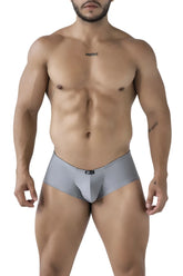 Xtremen 91234 microfiber trunks in gray with a sleek form-fitting design and black waistband trim for men
