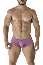 Purple men’s briefs xtremen 91240 microfiber trunks blackberry color with smooth form-fitting design and small brand tag