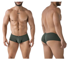 Olive green xtremen 91240 microfiber men’s briefs with sleek form-fitting design and subtle waistband logo