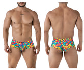 Xtremen 91249 printed trunks vibrant rainbow-colored balloon patterned men’s briefs for comfortable daily wear