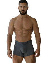 Dark gray xtremen 91251 microfiber mesh boxer briefs with contoured design and extreme elastic waistband