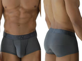 Gray talmen Xtremen 91252 microfiber mesh trunks with perforated front panel and elastic waistband