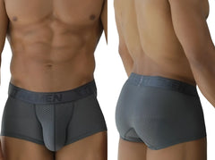 Gray talmen Xtremen 91252 microfiber mesh trunks with perforated front panel and elastic waistband