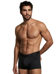 Black microfiber boxer briefs with a honeycomb texture and Xtremen logo waistband.