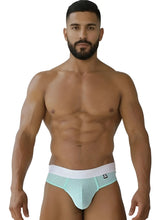 Xtremen 91268 microfiber mesh thong in mint green with white waistband featuring breathable seawater color mesh fabric