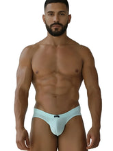 Xtremen 91270 sea water microfiber mesh briefs in light blue with subtle pattern and black brand tag on waistband