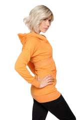 Langer Reise-Hoodie mit Reißverschluss (Sonnenorange)