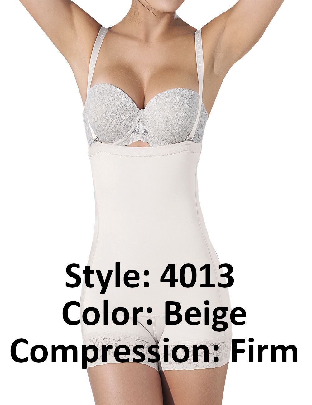 Ann Chery 4013 Body gainant en latex Shirly sans bretelles Couleur Beige Ann Chery 4013 Body gainant en latex Shirly sans bretelles Couleur Beige