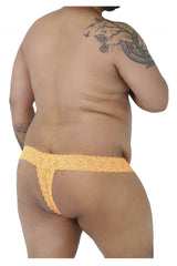 CandyMan 99315X Peek a Boo String en dentelle Couleur orange vif