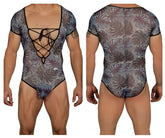 CandyMan 99438 Bodysuit mit Blumenmuster, Farbe Blau