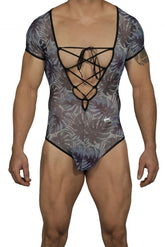 CandyMan 99438 Bodysuit mit Blumenmuster, Farbe Blau