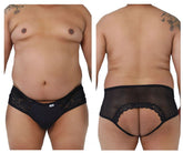 Jockstrap en dentelle et maille CandyMan 99490X Couleur Noir