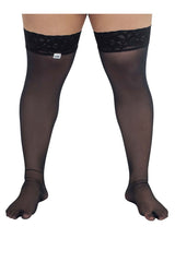 CandyMan 99533X Bas de cuisse en maille Couleur Noir