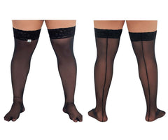 CandyMan 99533X Bas de cuisse en maille Couleur Noir