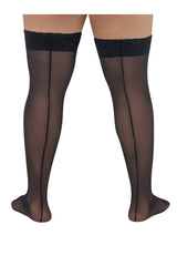 CandyMan 99533X Bas de cuisse en maille Couleur Noir