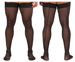 CandyMan 99533 Bas cuisses en maille Couleur Noir