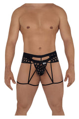 CandyMan 99577 Mesh-Strumpfband Jockstrap Farbe Schwarz