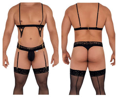 CandyMan 99581 Harness-Thongs Outfit Farbe Schwarz