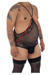 CandyMan 99585X Mesh-Spitzen-Bodysuit Farbe Schwarz