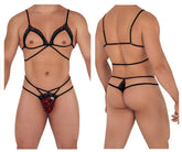 Tenue Harnais String CandyMan 99610 Couleur Imprimé Léopard
