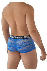 Boxer en dentelle CandyMan 99616 Trouble Maker Couleur Bleu foncé