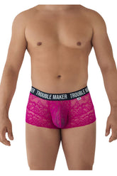 Boxer en dentelle CandyMan 99616 Trouble Maker Couleur rose