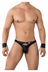 CandyMan 99621 Jockstrap mit Kette und Manschetten, Farbe Schwarz