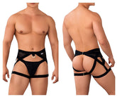 Jockstrap CandyMan 99623 avec jarretelles Couleur Noir