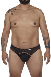 Slip jock CandyMan 99672X avec chaîne Couleur Noir
