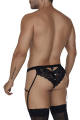 CandyMan 99679 Culotte porte-jarretelles en dentelle Couleur Noir