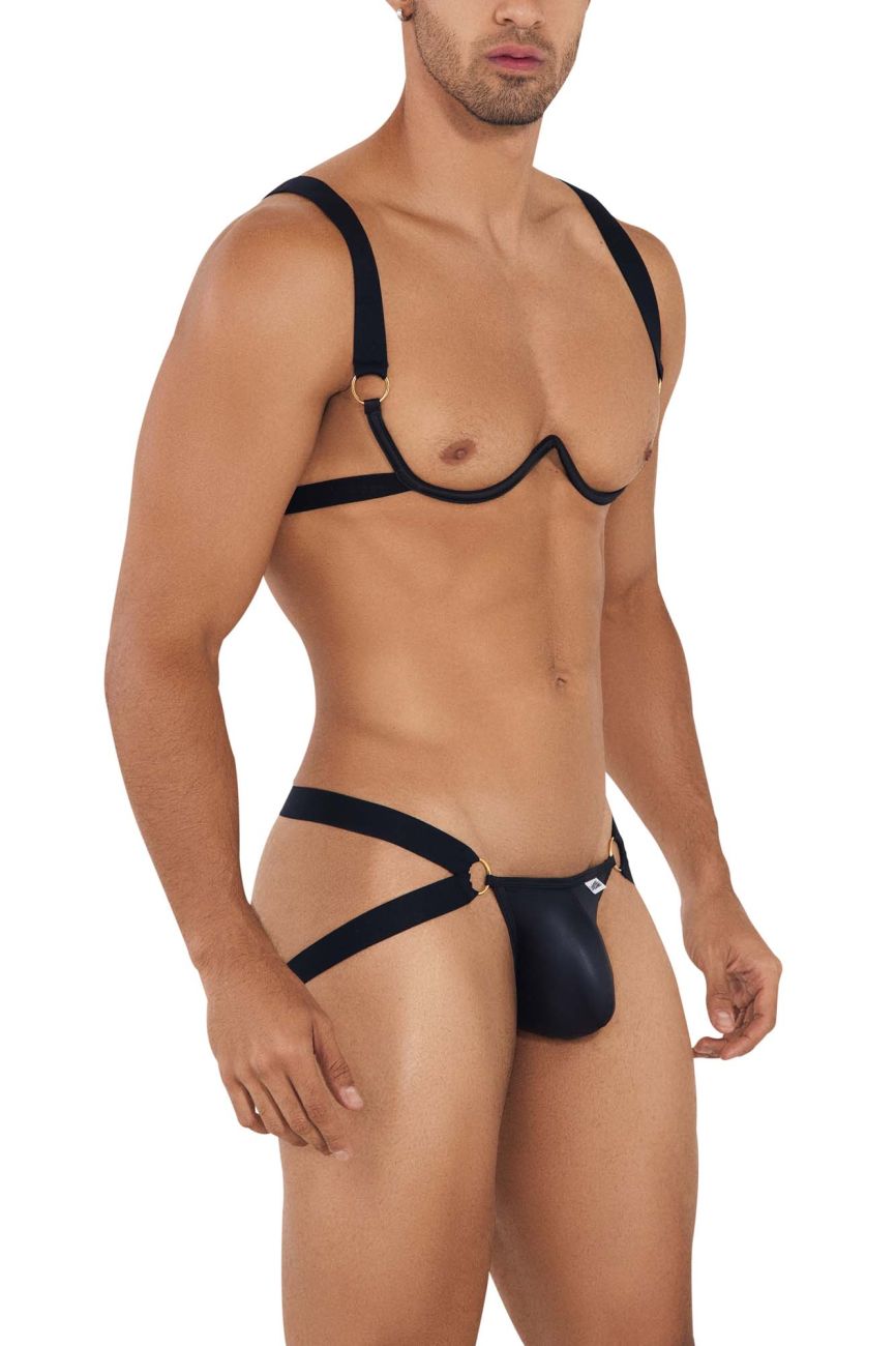 Ensemble harnais et soutien-gorge CandyMan 99731 deux pièces, couleur noir Ensemble harnais et soutien-gorge CandyMan 99731 deux pièces, couleur noir