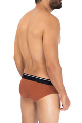HAWAI 42191 Slip taille haute en microfibre unie Couleur ambre