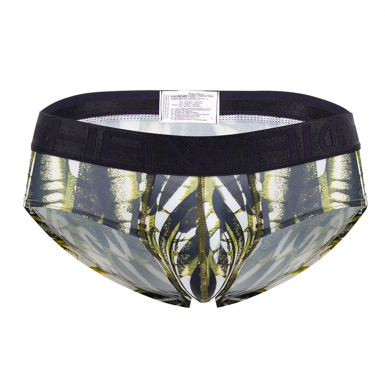 Culotte taille haute en microfibre imprimée HAWAI 42192 Couleur Vert militaire Culotte taille haute en microfibre imprimée HAWAI 42192 Couleur Vert militaire