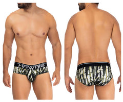 Culotte taille haute en microfibre imprimée HAWAI 42192 Couleur Vert militaire