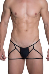 Jockstrap-Thong Hidden 971 Couleur Noir