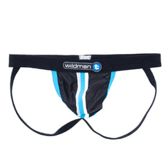 WildmanT Raw Sport Stripe Jockstrap with Duraband Waistband Blue - EricSaloDesign.com