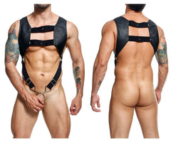 MaleBasics DMBL08 DNGEON Croptop Cockring Harness Farbe Schwarz