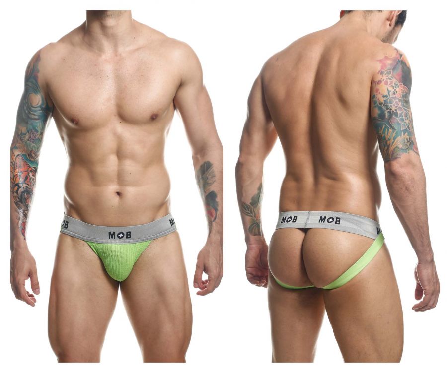 Jockstrap fétichiste classique MaleBasics MBL107 MOB 3 pouces Couleur Vert